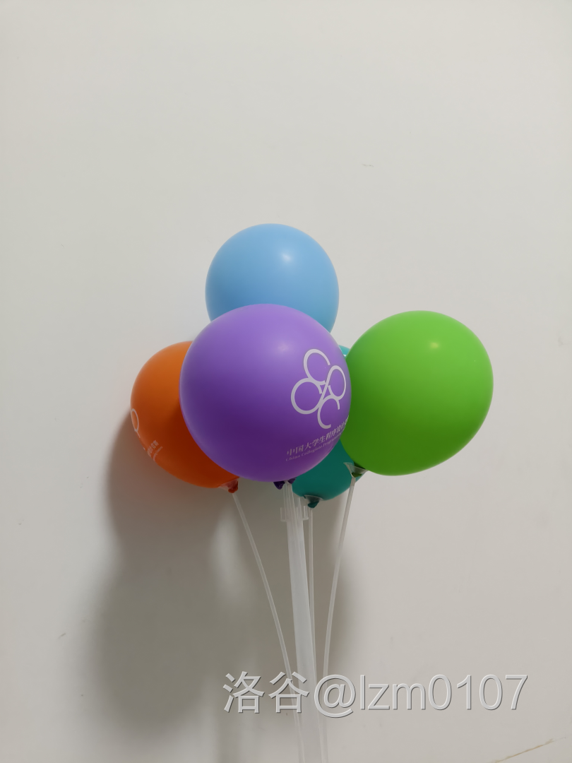 在 CCPC 2025 重庆站上获得的气球束