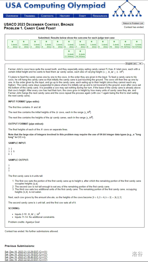 USACO 2023-2024 赛季复盘- gsczl71 - 博客园