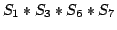 $ S_1*S_3*S_6*S_7$