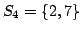 $ S_4 = {2,7}$